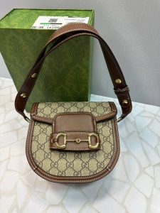 کیف دوشی زنانه گوچی کرم قهوه‌ای