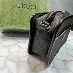 کیف دوشی گوچی مدل GG Supreme مشکی