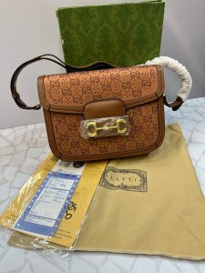 کیف دستی زنانه گوچی قهوه‌ای روشن مجلسی