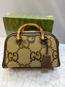 کیف دستی زنانه گوچی Gucci دسته بامبو صندوقی