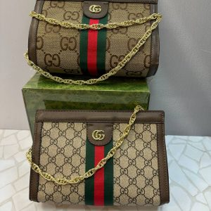 کیف دستی مجلسی زنانه گوچی Gucci زنجیر طلایی