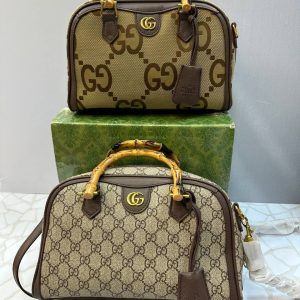 کیف دستی زنانه گوچی Gucci دسته بامبو صندوقی