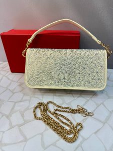 کیف مجلسی زنانه Valentino دستی و دوشی با نگین‌کاری جذاب