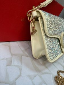 کیف مجلسی زنانه Valentino دستی و دوشی با نگین‌کاری جذاب