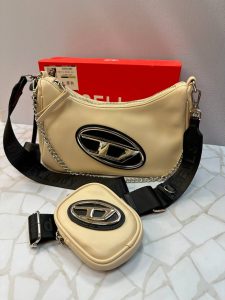 کیف دوشی دیزل زنانه با طراحی کلاسیک و بند زنجیری استیل