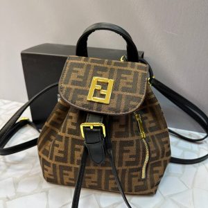 کوله پشتی فندی زنانه مدل کلاسیک چهار رنگ | طراحی اسپرت و چرمی شیک