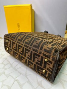 کیف دستی فندی قهوه‌ای