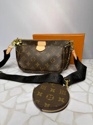 کیف سه‌تیکه لویی ویلتون زنانه مدل دوشی لوکس با بند قابل‌تنظیم