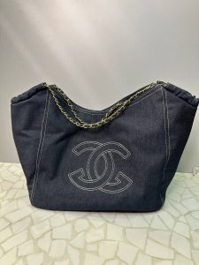 کیف بزرگ جین شنل مدل دوشی و دستی با طراحی جادار