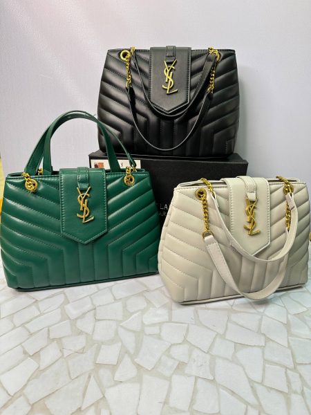 کیف دستی ایو سن لورن زنانه کلاسیک با بند زنجیری طلایی