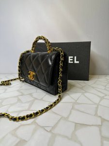 کیف مینی شنل مشکی زنجیردار