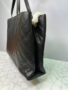 کیف دستی زنانه مشکی سایز بزرگ سه‌تکه با یراق طلایی