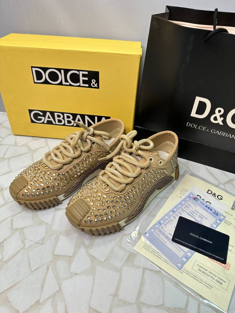 کتونی ونس دولچه گابانا Dolce & Gabbana نگین‌دار چرمی