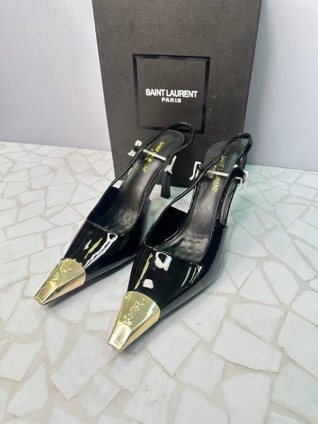 کفش پاشنه بلند ایو سن لورن زنانه مدل لوگودار YSL خاص و لوکس Saint Laurent