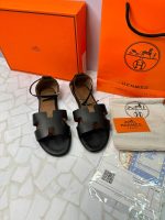 صندل هرمس Hermes بندی زنانه چرمی تخت